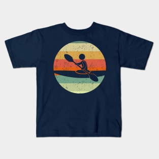 Cool Kayaking Sunset Kids T-Shirt